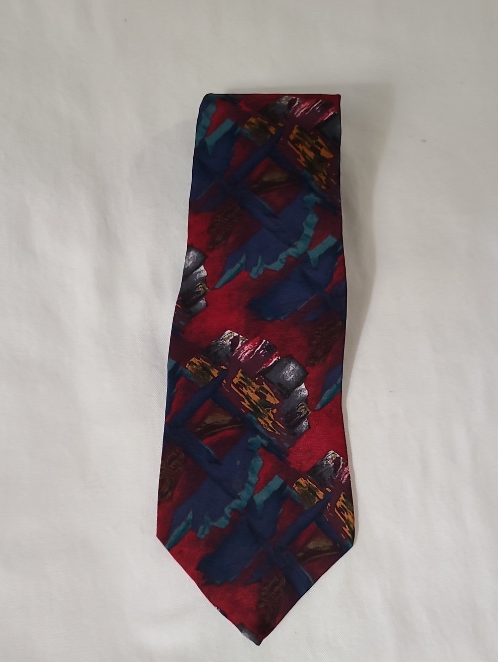 J. Garcia Floral Abstract Tie